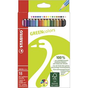 STABILO GREENcolors Ekologická barevná tužka balení 18 s 18 různými barvami STABILO GREENcolors Ekologická barevná tužka balení 18 s 18 různými barvami