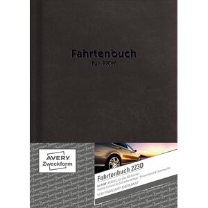 Avery 223D Hardcover kniha jízd osobní automobil (finanční úřad uznávaný, DIN A5 210 x 148 mm, 96 stran 506 jízd, Německo a Rakousko, vymezení soukromých/obchodních jízd) 1 kus Avery 223D Hardcover kniha jízd osobní automobil (finanční úřad uznávaný, DIN A5 210 x 148 mm, 96 stran 506 jízd, Německo a Rakousko, vymezení soukromých/obchodních jízd) 1 kus
