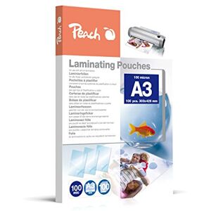 Peach Laminovací fólie A3-100 mic 100 kapes prémiová kvalita pro nejlepší výsledky laminování kompatibilní s přístroji všech značkových výrobců PP500-01 Peach Laminovací fólie A3-100 mic 100 kapes prémiová kvalita pro nejlepší výsledky laminování kompatibilní s přístroji všech značkových výrobců PP500-01