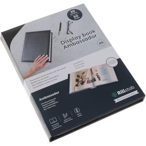 Rillstab Prezentační kniha Ambassadeur umělá kůže formát A4 30 obalů obrázková kniha, složka do portfolia a projektorů černá RI98034 Rillstab Prezentační kniha Ambassadeur umělá kůže formát A4 30 obalů obrázková kniha, složka do portfolia a projektorů černá RI98034