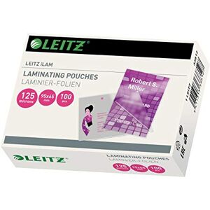 Leitz Laminovací fólie 125 mic 65 x 95 mm, pro laminování karet a průkazů, vysoce kvalitní laminovací fólie v balení po 100, lesklé, průhledné, 33812 Leitz Laminovací fólie 125 mic 65 x 95 mm, pro laminování karet a průkazů, vysoce kvalitní laminovací fólie v balení po 100, lesklé, průhledné, 33812