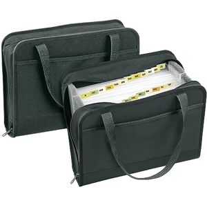 VELOFLEX 4446880 Kapsa na přihrádky Office DIN A4, desky na vějíře, objem cca 500 listů, 24 přihrádek, černá VELOFLEX 4446880 Kapsa na přihrádky Office DIN A4, desky na vějíře, objem cca 500 listů, 24 přihrádek, černá