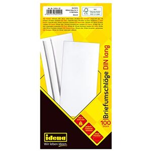 Idena 10224 Dopisní obálky bez okénka DIN dlouhé, 100 kusů samolepicí, obálky z 75 g/m² FSC Mix papír v bílé barvě Idena 10224 Dopisní obálky bez okénka DIN dlouhé, 100 kusů samolepicí, obálky z 75 g/m² FSC Mix papír v bílé barvě