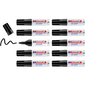 Edding 0.5 mini Permanentmarker schwarz 10 Stifte feine Rund-Spitze 1 mm wasserfest, schnell-trocknend wischfest Mini-Marker für Karton, Kunststoff, Holz, Metall, Stein, Leinwand Edding 0.5 mini Permanentmarker schwarz 10 Stifte feine Rund-Spitze 1 mm wasserfest, schnell-trocknend wischfest Mini-Marker für Karton, Kunststoff, Holz, Metall, Stein, Leinwand