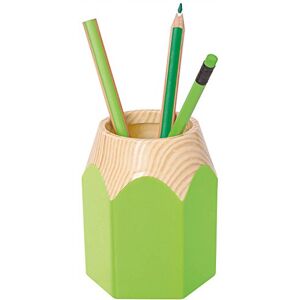Wedo 245255011 Kyblík na tužky ve tvaru pastelky, stabilní plast cca 8,5 x 7,5 x 10,5 cm, zelené jablko Wedo 245255011 Kyblík na tužky ve tvaru pastelky, stabilní plast cca 8,5 x 7,5 x 10,5 cm, zelené jablko