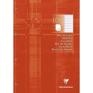 Clairefontaine 5817C – blok na psaní se 100 listy, šroubovaný, 90 g, DIN A4 (21 x 29,7 cm), pro studium a školu, 1 kus Clairefontaine 5817C – blok na psaní se 100 listy, šroubovaný, 90 g, DIN A4 (21 x 29,7 cm), pro studium a školu, 1 kus