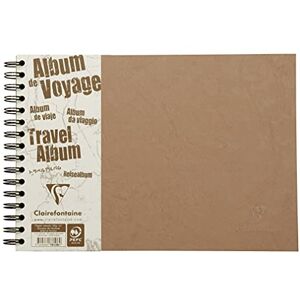 Clairefontaine 78106C cestovní album AgeBag DIN A4, 21 x 29,7 cm na šířku, linkované a prázdné, 40 listů, tabákově hnědá, 1 kus Clairefontaine 78106C cestovní album AgeBag DIN A4, 21 x 29,7 cm na šířku, linkované a prázdné, 40 listů, tabákově hnědá, 1 kus