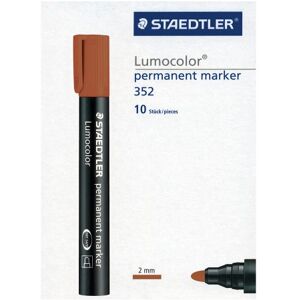Staedtler Lumocolor 352-7 permanentní značkovač kulatý hrot 10 kusů hnědý Staedtler Lumocolor 352-7 permanentní značkovač kulatý hrot 10 kusů hnědý