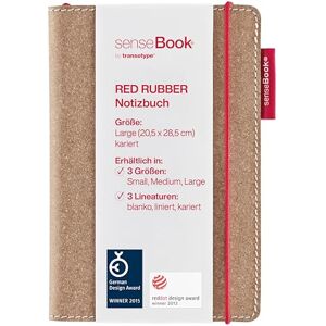 transotype senseBook RED RUBBER designový poznámkový blok, velký – cca A4, kostkovaný, další varianty lze vybírat, s červeným gumovým páskem, ušlechtilá hovězí kůže transotype senseBook RED RUBBER designový poznámkový blok, velký – cca A4, kostkovaný, další varianty lze vybírat, s červeným gumovým páskem, ušlechtilá hovězí kůže