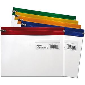 Snopake Zippa Bag 'S' Dokumententasche Reißverschluss A5 5 Stück transparent/farblich sortiert Snopake Zippa Bag 'S' Dokumententasche Reißverschluss A5 5 Stück transparent/farblich sortiert
