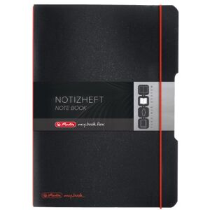 Herlitz 11361508 Poznámkový sešit (A4, PP výměnný kryt s uzavírací gumou, 80 g/m²) 80 listů, černý Herlitz 11361508 Poznámkový sešit (A4, PP výměnný kryt s uzavírací gumou, 80 g/m²) 80 listů, černý