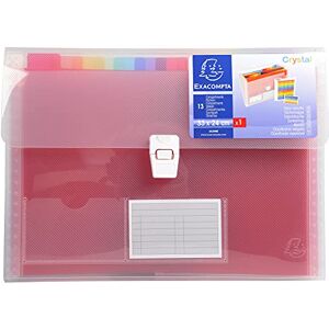 Exacompta 55298E Premium plastový pořadač Crystal 33 x 25 cm s 13 barevnými přihrádkami s pružnou zadní stranou a zapínáním na patentky pro uložení vašich dokumentů, pořadač průhledný Exacompta 55298E Premium plastový pořadač Crystal 33 x 25 cm s 13 barevnými přihrádkami s pružnou zadní stranou a zapínáním na patentky pro uložení vašich dokumentů, pořadač průhledný