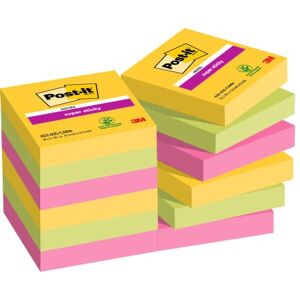 Post-it Super Sticky Notes Carnival Collection, výhodné balení s 12 bloky, 90 listů na blok, 47,6 mm x 47,6 mm, žlutá, modrá. zelená, růžová. Oranžová extra silně lepicí poznámkový blok Post-it Super Sticky Notes Carnival Collection, výhodné balení s 12 bloky, 90 listů na blok, 47,6 mm x 47,6 mm, žlutá, modrá. zelená, růžová. Oranžová extra silně lepicí poznámkový blok