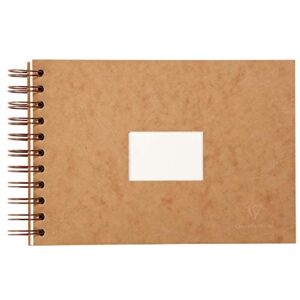 Clairefontaine 96064C Reisealbum mit Doppelspirale Aquarellpapier Feinkörnig, Din A5, 14.8 x 21 cm, 25 Blatt, 300 g Packung, weiß Clairefontaine 96064C Reisealbum mit Doppelspirale Aquarellpapier Feinkörnig, Din A5, 14.8 x 21 cm, 25 Blatt, 300 g Packung, weiß