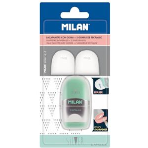 MILAN Blister afilaborra Capsule Silver + 2 gomas de recambio MILAN Blister afilaborra Capsule Silver + 2 gomas de recambio