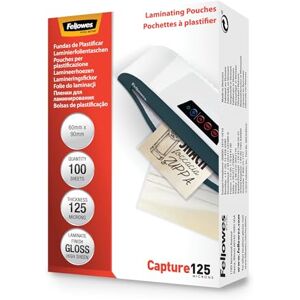 Fellowes Laminovací fólie formát 60 x 90 mm, 125 mikronů (2 x 125 mic), lesklé, 100 kusů Fellowes Laminovací fólie formát 60 x 90 mm, 125 mikronů (2 x 125 mic), lesklé, 100 kusů