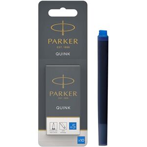 Parker Inkoustové náplně pro plnicí pero dlouhé patrony omyvatelný modrý inkoust QUINK 10 kusů (blistrové balení) Parker Inkoustové náplně pro plnicí pero dlouhé patrony omyvatelný modrý inkoust QUINK 10 kusů (blistrové balení)
