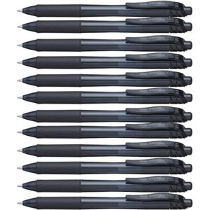 Pentel BL110-A gelové kuličkové pero EnerGel s tlakovou mechanikou 1,0 mm průměr kuličky, 12 kusů, černý Pentel BL110-A gelové kuličkové pero EnerGel s tlakovou mechanikou 1,0 mm průměr kuličky, 12 kusů, černý