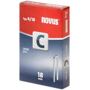 Novus C 4 úzké zádové svorky s délkou 18 mm, kartonové úsporné balení s 2000 svorkami typu 4/18, optimální sešívačka pro upevnění profilového dřeva panelů a dřevovláknitých desek, 042-0594 Novus C 4 úzké zádové svorky s délkou 18 mm, kartonové úsporné balení s 2000 svorkami typu 4/18, optimální sešívačka pro upevnění profilového dřeva panelů a dřevovláknitých desek, 042-0594