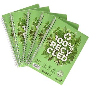 Silvine R103 Premium-Notizblock recycelt spiralgebunden liniert 120 Seiten 80 g/m² A5 5 Stück Silvine R103 Premium-Notizblock recycelt spiralgebunden liniert 120 Seiten 80 g/m² A5 5 Stück