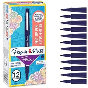 Paper Mate Flair fixy střední hrot 0,7 mm námořnická modrá 12 kusů Paper Mate Flair fixy střední hrot 0,7 mm námořnická modrá 12 kusů