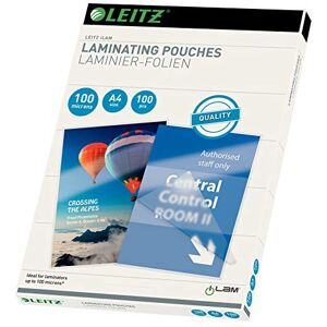 Leitz Laminovací fólie A4 100 mic, vysoce kvalitní laminovací fólie v balení po 100 kusech, se zaoblenými rohy, transparentní, lesklé, pro použití doma nebo v kanceláři, 33826 Leitz Laminovací fólie A4 100 mic, vysoce kvalitní laminovací fólie v balení po 100 kusech, se zaoblenými rohy, transparentní, lesklé, pro použití doma nebo v kanceláři, 33826