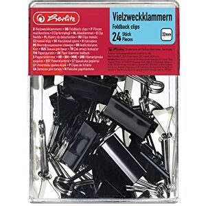 Herlitz 10411155 víceúčelové svorky 24 kusů, 32 mm, barva černá (1) Herlitz 10411155 víceúčelové svorky 24 kusů, 32 mm, barva černá (1)