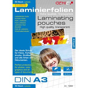 GENIE Laminovací fólie (DIN A3, 80 mikronů), balení 50 ks GENIE Laminovací fólie (DIN A3, 80 mikronů), balení 50 ks