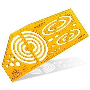 Aristo AR5085 šablona Axonograph Dimetric (kreslení prostorových zobrazení v dimetrické perspektivě, PET plast) oranžovo-transparentní Aristo AR5085 šablona Axonograph Dimetric (kreslení prostorových zobrazení v dimetrické perspektivě, PET plast) oranžovo-transparentní