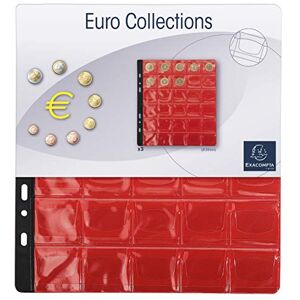 Exacompta 96003E balení po 3 kusech pouzder na mince po 30 mincích ve 30 mm, včetně 3 červených registrů, vhodné na mincové album, numismatika Exacompta 96003E balení po 3 kusech pouzder na mince po 30 mincích ve 30 mm, včetně 3 červených registrů, vhodné na mincové album, numismatika
