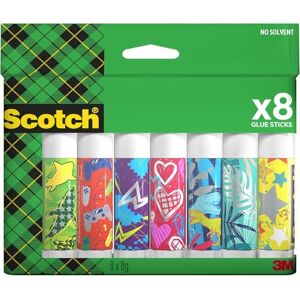 Scotch Permanentní lepicí tyčinka – 8 tužek à 8 g – lepidlo vhodné pro děti pro umělecké a kutilské práce – silné lepidlo do školy a kanceláře Scotch Permanentní lepicí tyčinka – 8 tužek à 8 g – lepidlo vhodné pro děti pro umělecké a kutilské práce – silné lepidlo do školy a kanceláře