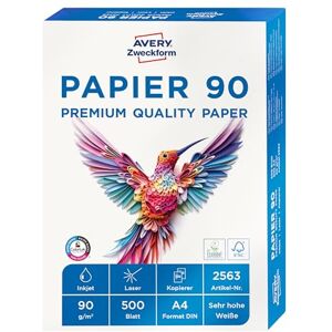 Avery 2563 kopirovaci papir do tiskarny A4, 500 listu, barva bila Avery 2563 kopirovaci papir do tiskarny A4, 500 listu, barva bila