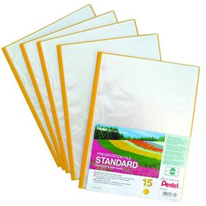 Pentel DCP3415G Recycology Präsentationshefter Standard aus 50% recyceltem PP, A4, 15 Taschen, 5 Stück, gelb Pentel DCP3415G Recycology Präsentationshefter Standard aus 50% recyceltem PP, A4, 15 Taschen, 5 Stück, gelb