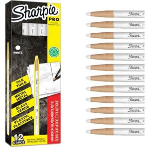 Sharpie Peel-Off porcelánový popisovač jemná špička bílý píše na skleněném porcelánu a plastu 12 kusů voskových markerů Sharpie Peel-Off porcelánový popisovač jemná špička bílý píše na skleněném porcelánu a plastu 12 kusů voskových markerů