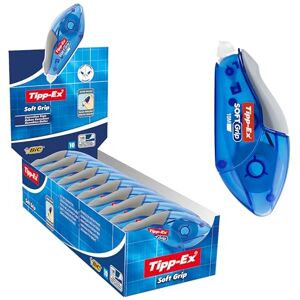 BIC Tipp-Ex korekční váleček Soft Grip, korekční myš, 10 m x 4,2 mm, balení po 10 kusech, ideální do kanceláře, domácí kanceláře nebo školy BIC Tipp-Ex korekční váleček Soft Grip, korekční myš, 10 m x 4,2 mm, balení po 10 kusech, ideální do kanceláře, domácí kanceláře nebo školy