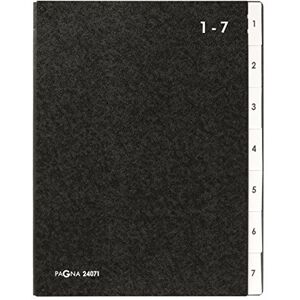 Pagna Pultorový pořadač Classic (karton, 7 přihrádek, 1-7) černá, A Z Pagna Pultorový pořadač Classic (karton, 7 přihrádek, 1-7) černá, A Z