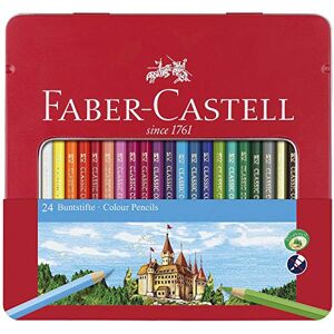 Faber-Castell 115824 – šestiúhelníkové pastelky, 24dílné kovové pouzdro Faber-Castell 115824 – šestiúhelníkové pastelky, 24dílné kovové pouzdro