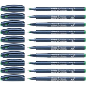 Schneider Topball 857 kuličkové pero (stabilní kovová špička, 0,6 mm) balení po 10 kusech zelené Schneider Topball 857 kuličkové pero (stabilní kovová špička, 0,6 mm) balení po 10 kusech zelené