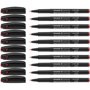 Schneider 184502 Topball 845 kuličkové pero (stabilní špička z ušlechtilé oceli, 0,3 mm), balení po 10 kusech červené Schneider 184502 Topball 845 kuličkové pero (stabilní špička z ušlechtilé oceli, 0,3 mm), balení po 10 kusech červené