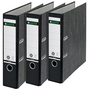 Leitz Kvalitní pořadač, 3dílné balení, mramorový papír, A4, šířka hřbetu 8 cm, černý, 310305095 Leitz Kvalitní pořadač, 3dílné balení, mramorový papír, A4, šířka hřbetu 8 cm, černý, 310305095