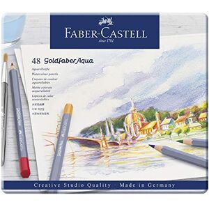 Faber-Castell 114648 akvarelové pastelky, zlatá faber, 48dílné kovové pouzdro Faber-Castell 114648 akvarelové pastelky, zlatá faber, 48dílné kovové pouzdro