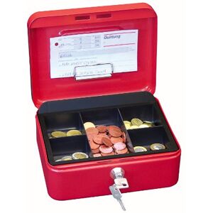 Wedo 145202H kazeta na peníze (z oceli s práškovým nástřikem, zatahovací rukojeť, sponka na bankovky a doklady, 5násobná vložka na mince, bezpečnostní cylindrický zámek, 20 x 16 x 9 cm) červená Wedo 145202H kazeta na peníze (z oceli s práškovým nástřikem, zatahovací rukojeť, sponka na bankovky a doklady, 5násobná vložka na mince, bezpečnostní cylindrický zámek, 20 x 16 x 9 cm) červená