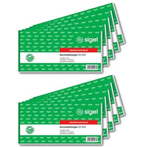 Sigel SD008/10 blok s krátkými zprávami 1/3 A4 na šířku, 2 x 40 listů, propisující, balení 10 kusů, z udržitelného papíru Sigel SD008/10 blok s krátkými zprávami 1/3 A4 na šířku, 2 x 40 listů, propisující, balení 10 kusů, z udržitelného papíru