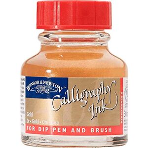 Winsor & Newton 1110283 kaligrafické tuše, neprůhledné (pro plnicí pero nebo psací pera, lze navzájem míchat, stálobarevné) 30 ml láhev – metalické zlato Winsor & Newton 1110283 kaligrafické tuše, neprůhledné (pro plnicí pero nebo psací pera, lze navzájem míchat, stálobarevné) 30 ml láhev – metalické zlato