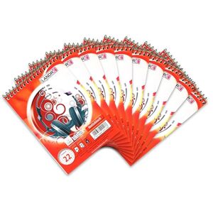LANDRE Landré Spirálový poznámkový blok A6, čtverečkovaný, 40 listů, 70 g/m², 10 kusů LANDRE Landré Spirálový poznámkový blok A6, čtverečkovaný, 40 listů, 70 g/m², 10 kusů