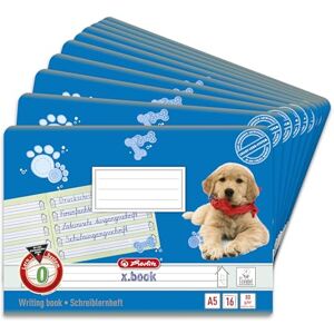 Herlitz Školní sešit x.book A5, linkování 0, 1. třída, 16 listů, 10 kusů Herlitz Školní sešit x.book A5, linkování 0, 1. třída, 16 listů, 10 kusů