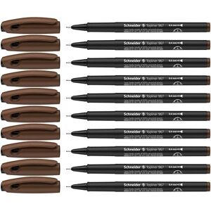 Schneider Topliner 967 mikrofix (tloušťka linky 0,4 mm) 10 kusů hnědý Schneider Topliner 967 mikrofix (tloušťka linky 0,4 mm) 10 kusů hnědý