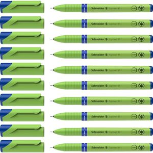 Schneider 9113 Fineliner Topliner 911, s výměnnou náplní, 0,4 mm, balení 10 ks, modrá Schneider 9113 Fineliner Topliner 911, s výměnnou náplní, 0,4 mm, balení 10 ks, modrá
