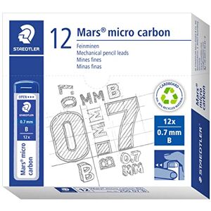 Staedtler 250 07-B Mars Micro jemné tuhy, průměr náplně 0,7 mm, B, 12 kusů, grafitově šedá Staedtler 250 07-B Mars Micro jemné tuhy, průměr náplně 0,7 mm, B, 12 kusů, grafitově šedá
