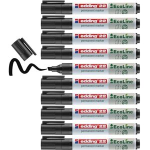 Edding 22 Permanentmarker schwarz 10 Stifte Keil-Spitze 1-5 mm schnell trocknender Permanent Marker wasserfest, wischfest für Karton, Kunststoff, Holz, Metall Universalmarker Edding 22 Permanentmarker schwarz 10 Stifte Keil-Spitze 1-5 mm schnell trocknender Permanent Marker wasserfest, wischfest für Karton, Kunststoff, Holz, Metall Universalmarker